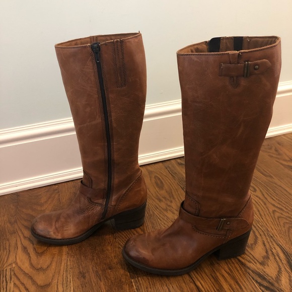 clarks brown riding boots